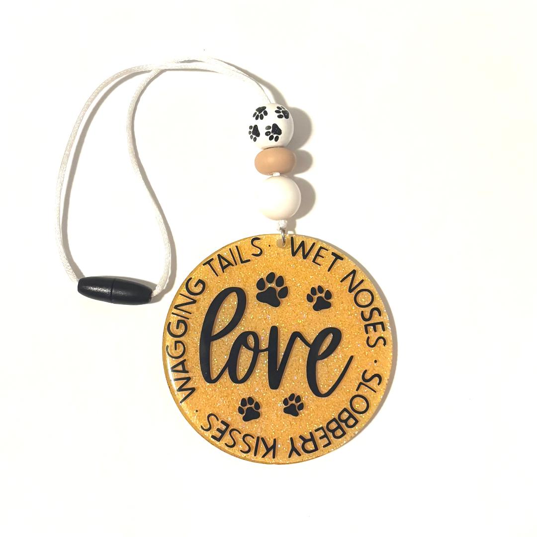 Dog Love Car Charm