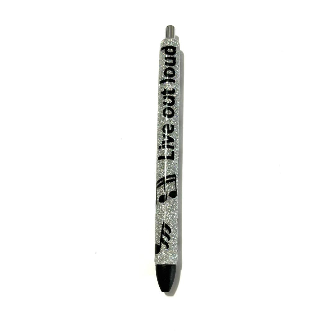 Live Out Loud Music Note Pen