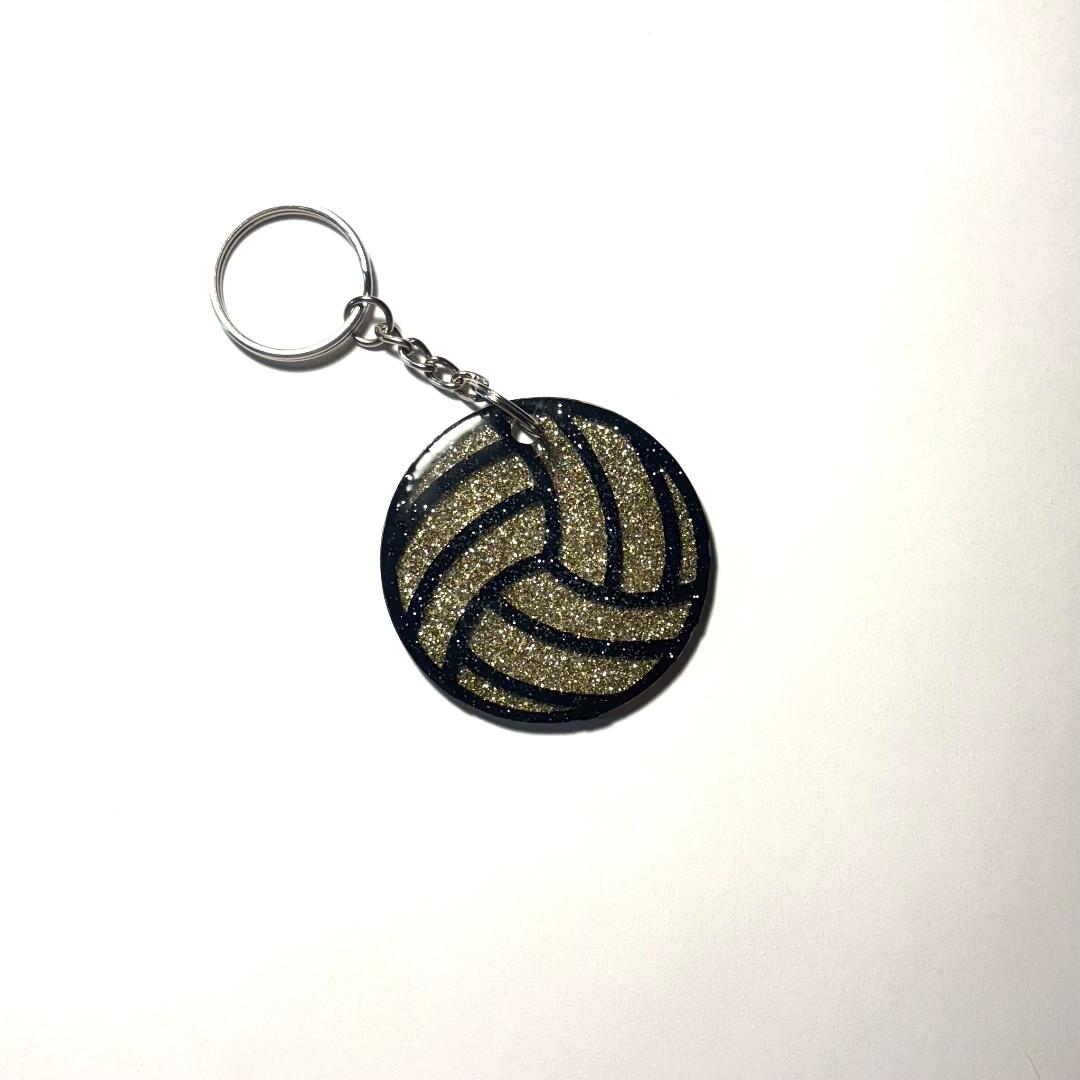 Volleyball Gold Keychain
