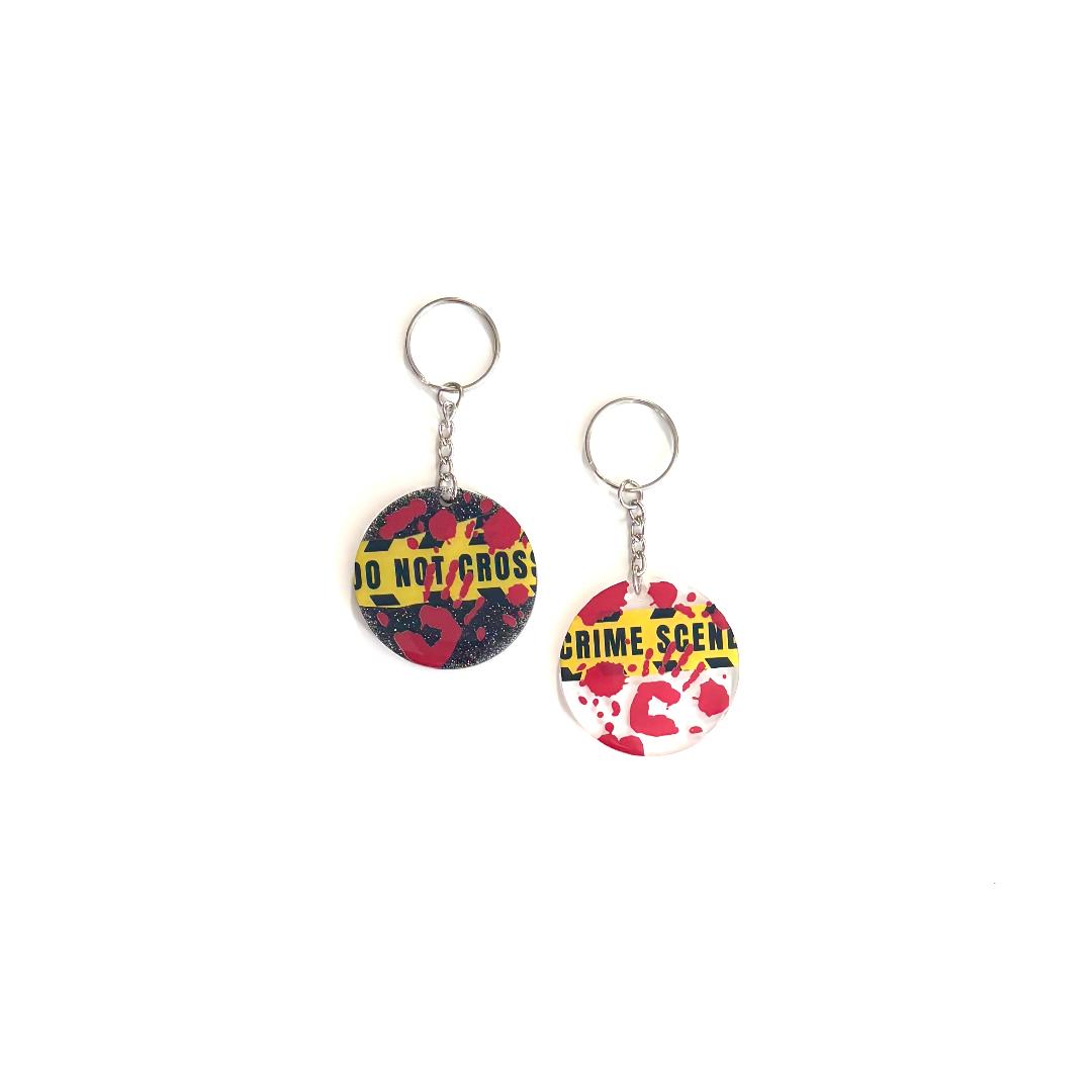 Caution Scene Keychain (1)
