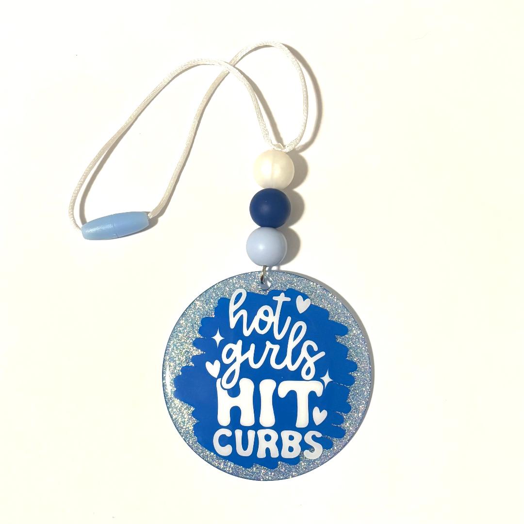 Hot Girls Hit Curbs Car Charm