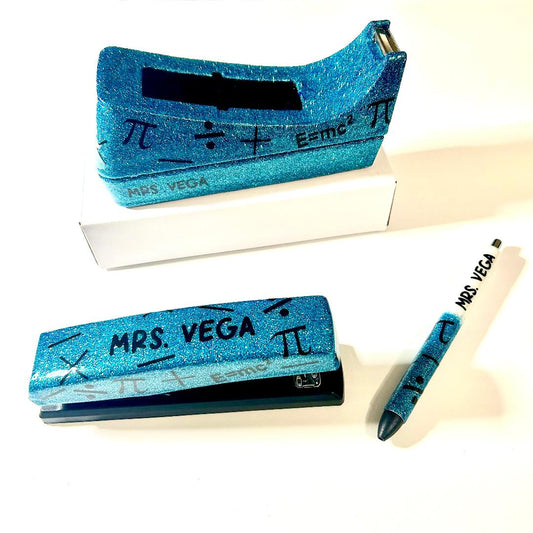 Personalized Math Teacher Desk Set