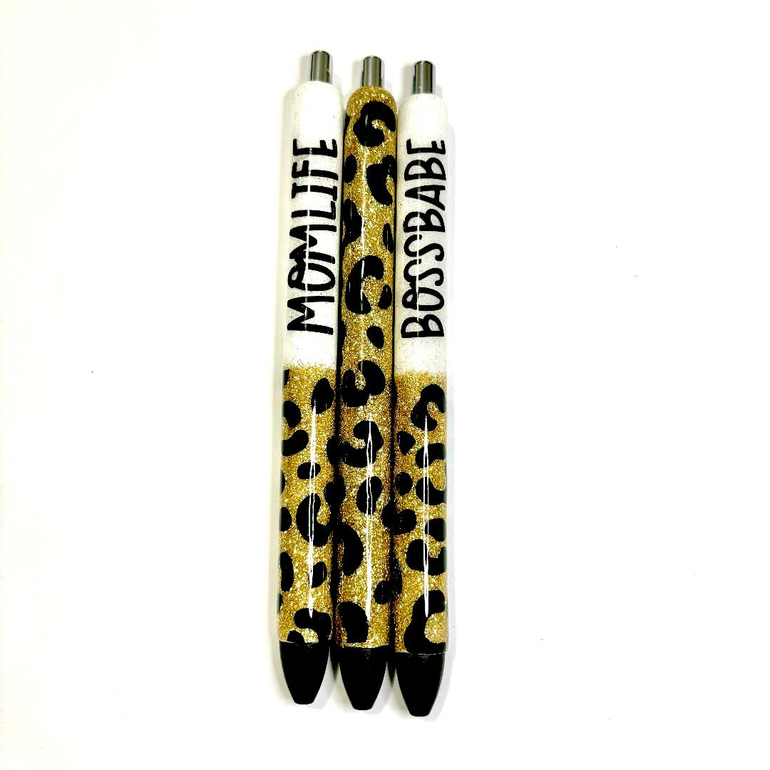 Cheetah Mom Pen Set (3)