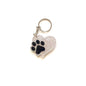 Pawprint Heart Light Purple Keychain